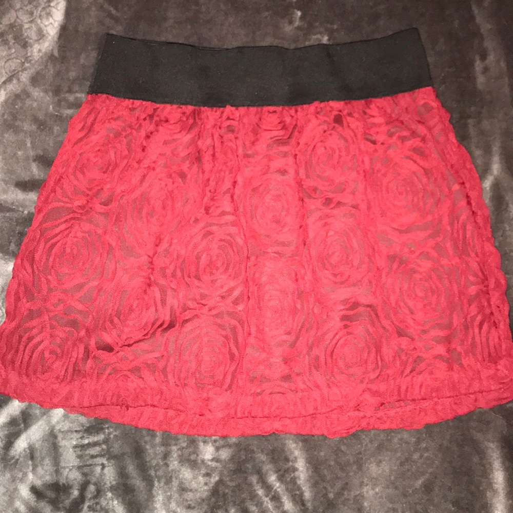 Stooshy Sz M BurgundySkirt,BlackStretchy waistband